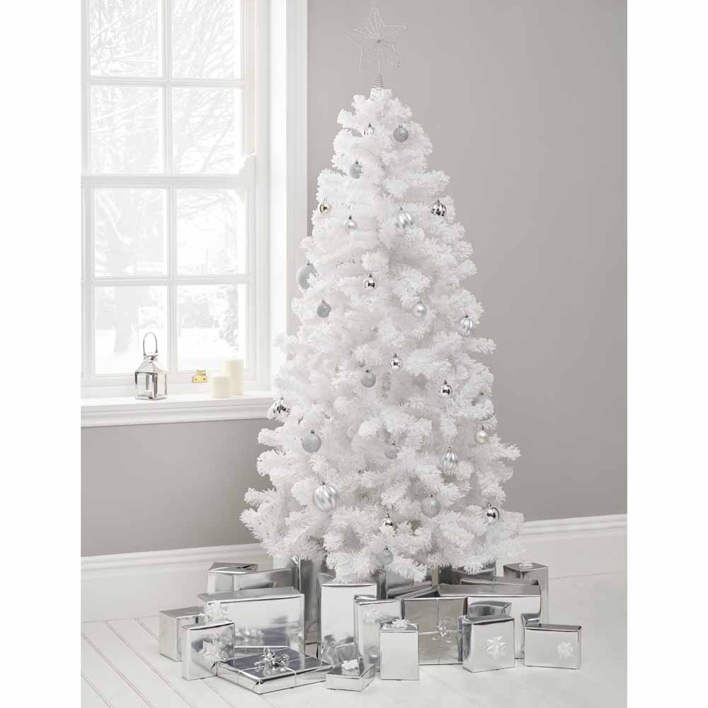 Wilko 6ft White Flocked Artificial Christmas Tree Image 2