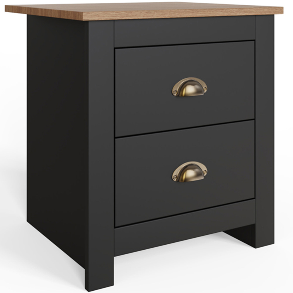 GFW Lancaster 4 Piece Black and Oak Bedroom Set Image 4