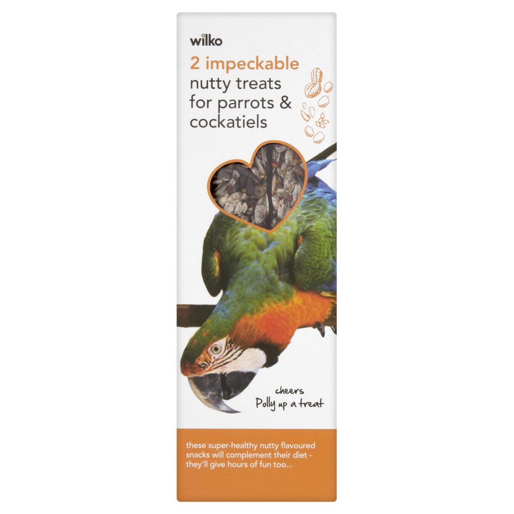 Wilko Nut Treats for Parrots and Cockatiels 2 pack Image