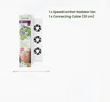 SpeedComfort white radiator booster extension set
