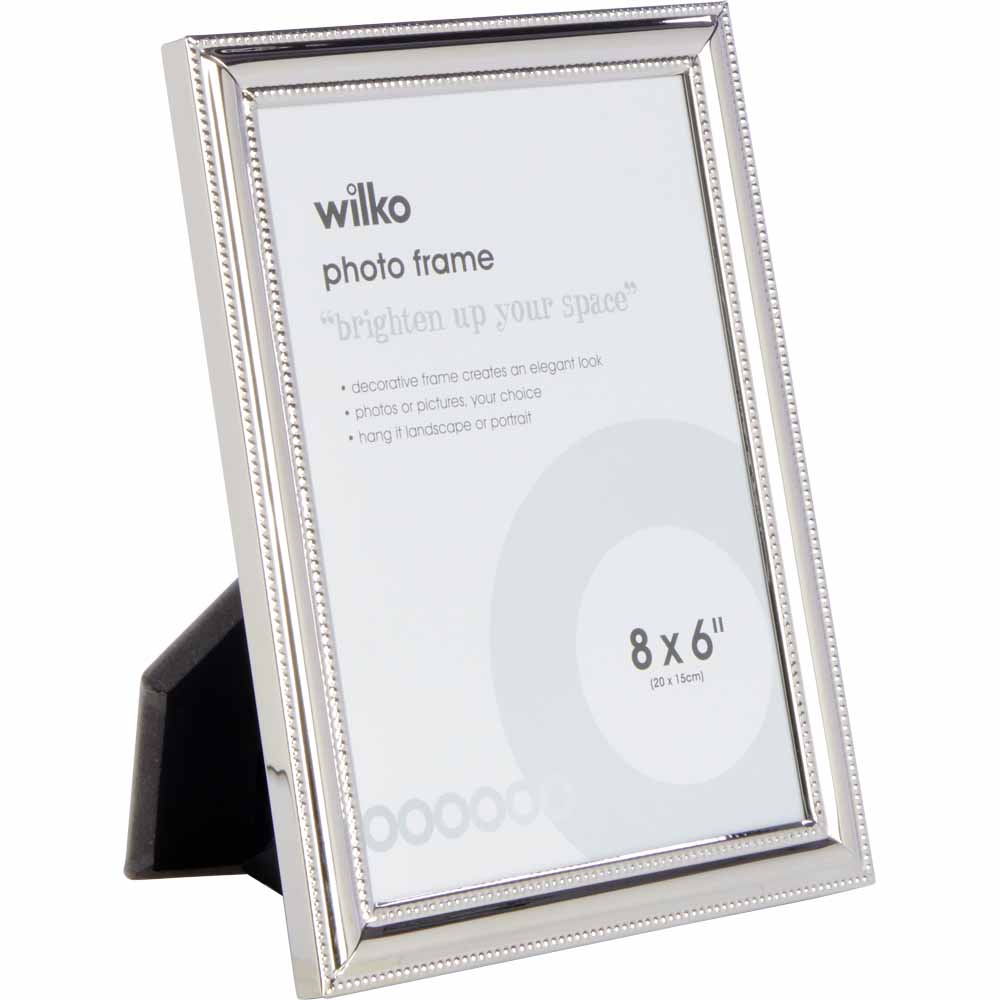 Wilko Silver Decorative Frame  8 x 6 Inch Image 1