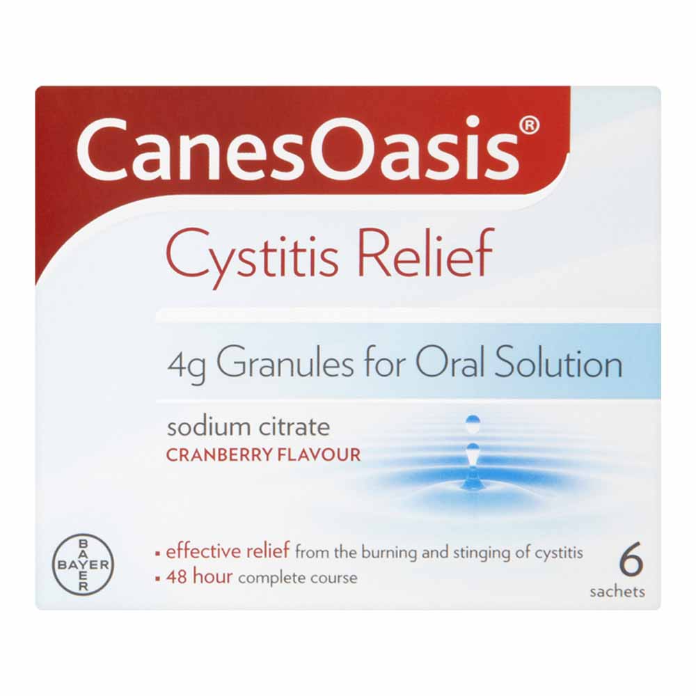 Bayer CanesOasis Cystitis Relief Sachets 6 pack Image 2