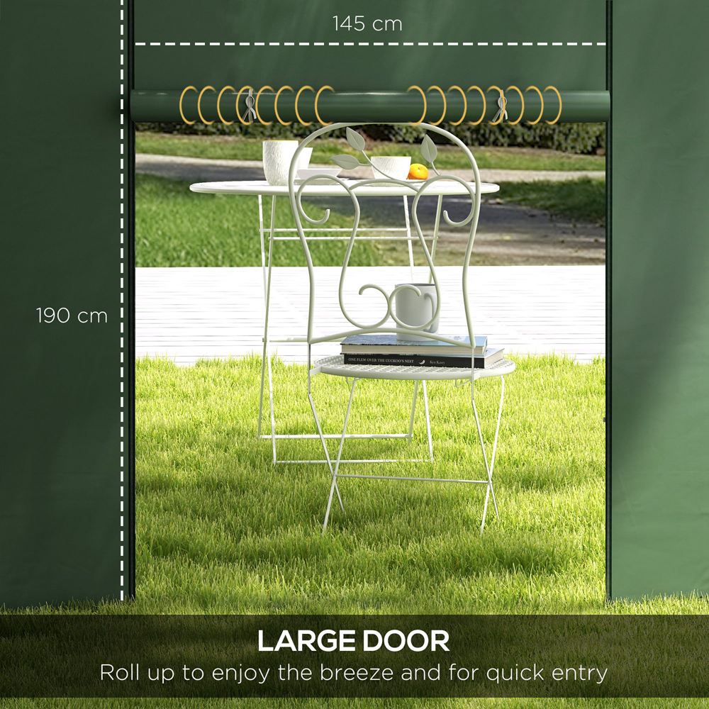Outsunny Green Replacement Gazebo Side Panel 2 Pack Image 5