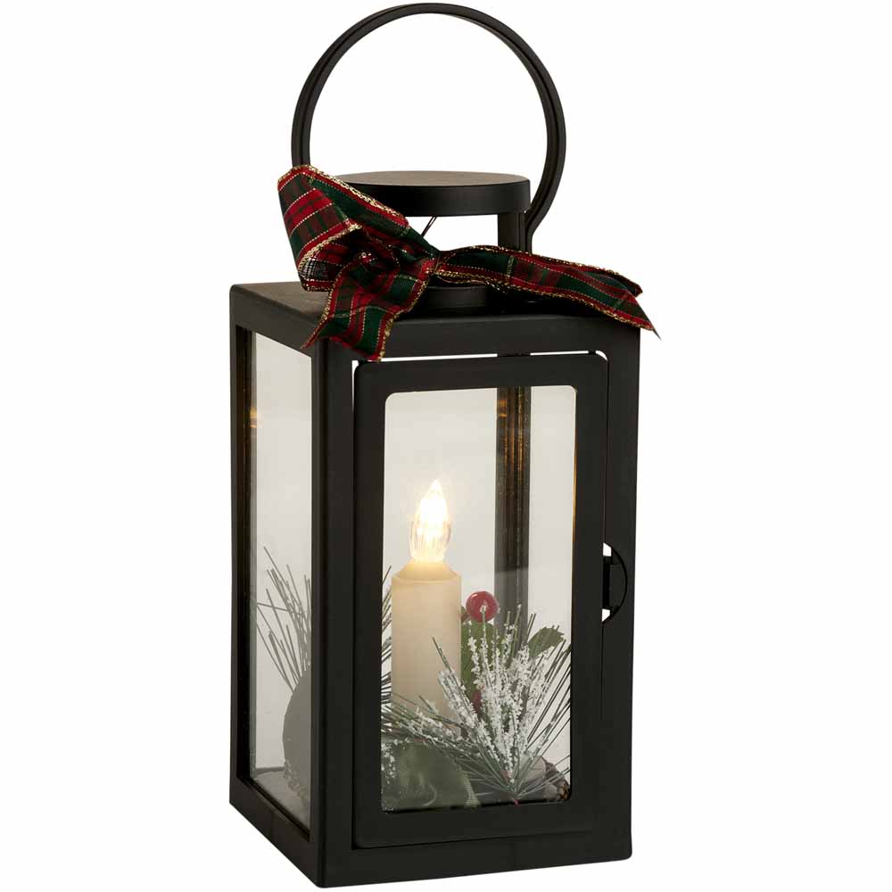 Wilko Traditional Plastic LED Lantern Christmas Ornament Wilko