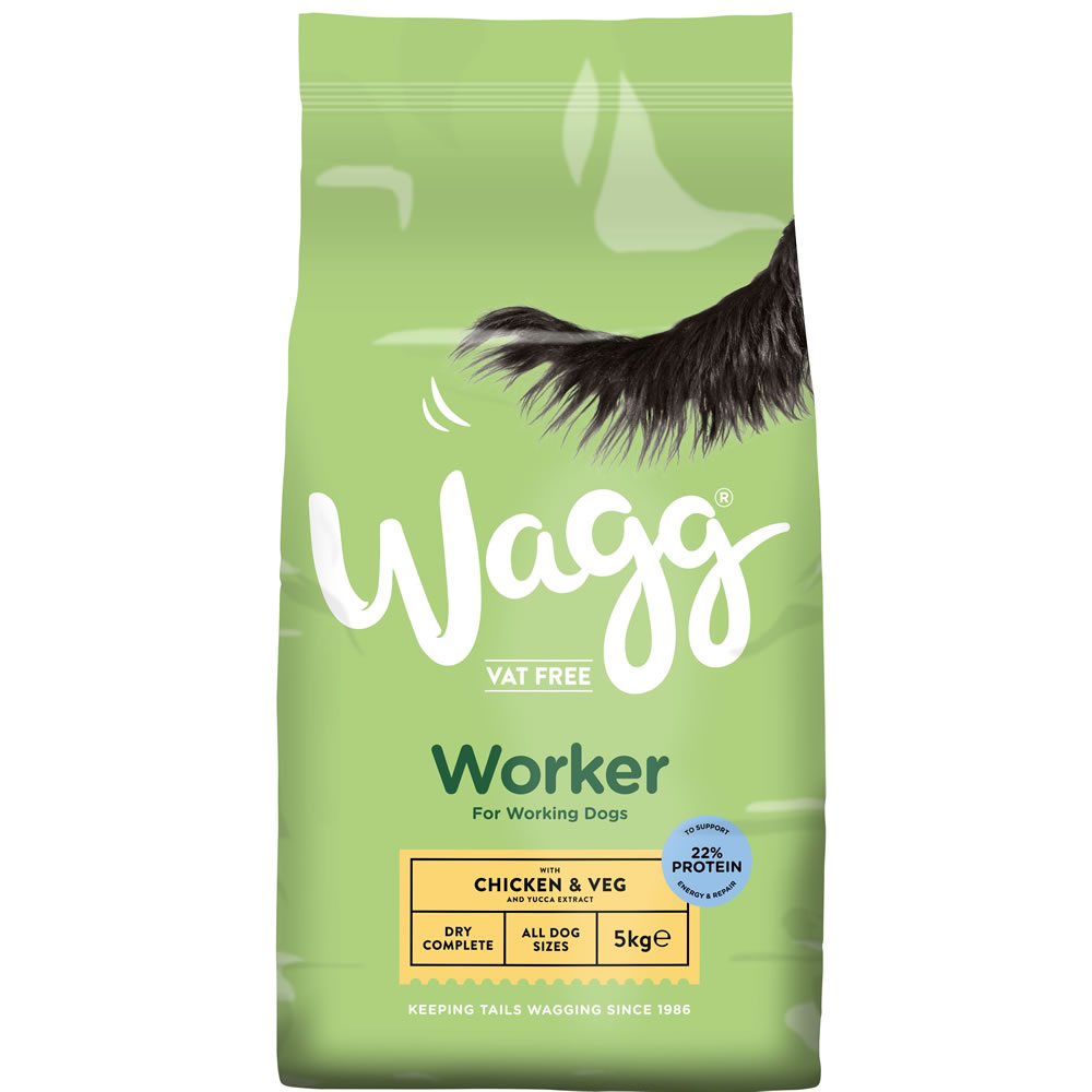 Wagg Working Dry Dog Food Chicken 5kg  - wilko