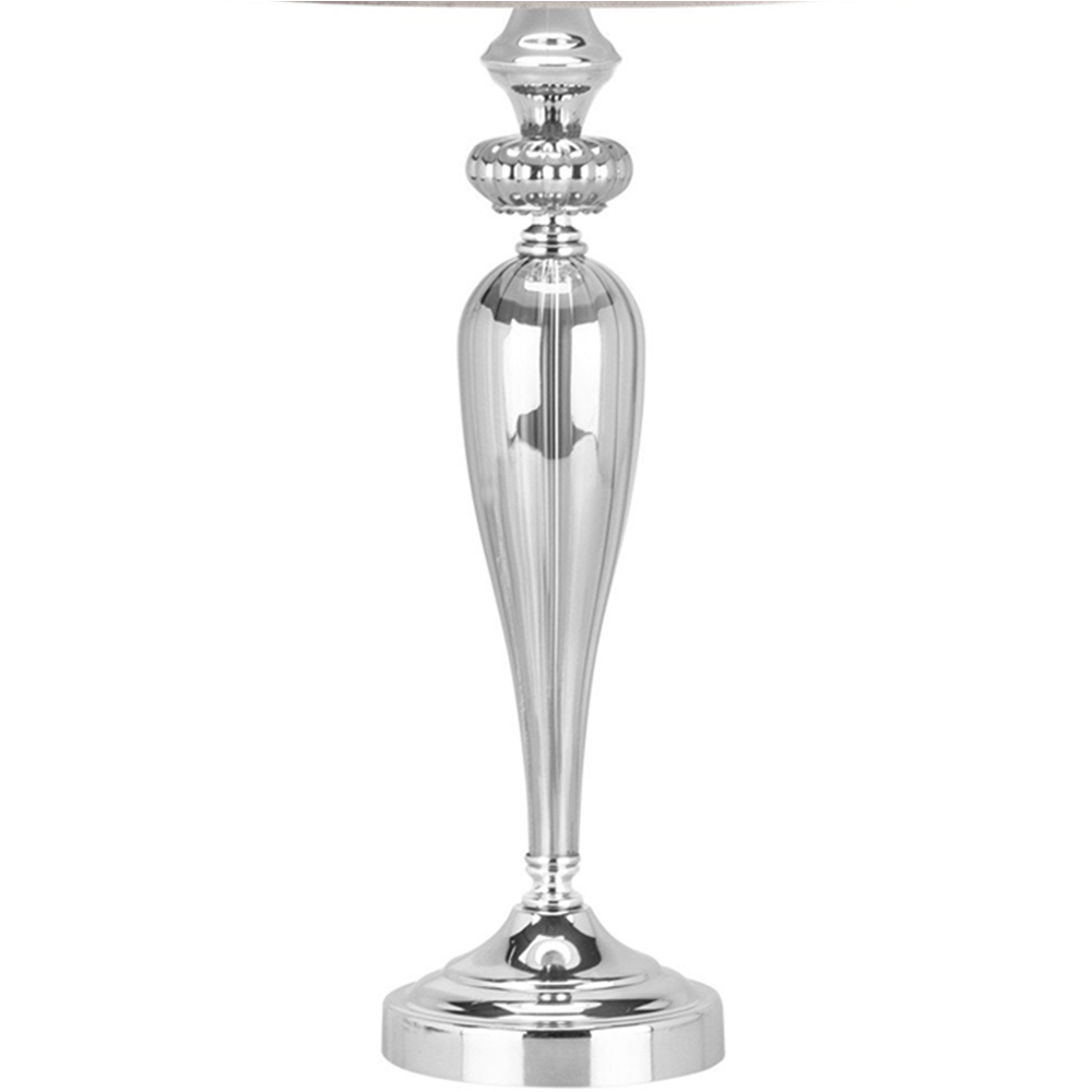Pewter Smoked Silver Table Lamp Image 3