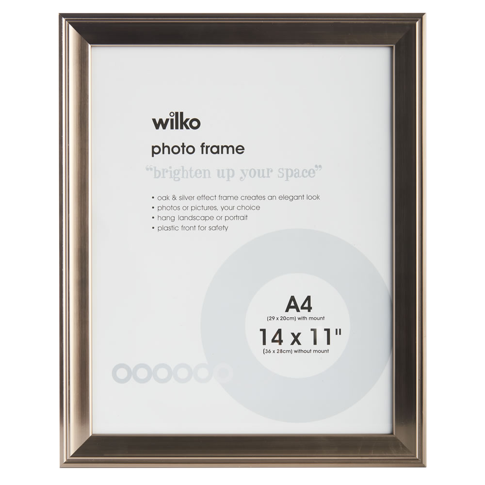 Wilko Pewter Effect Photo Frame 14 x 11 Inch Wilko