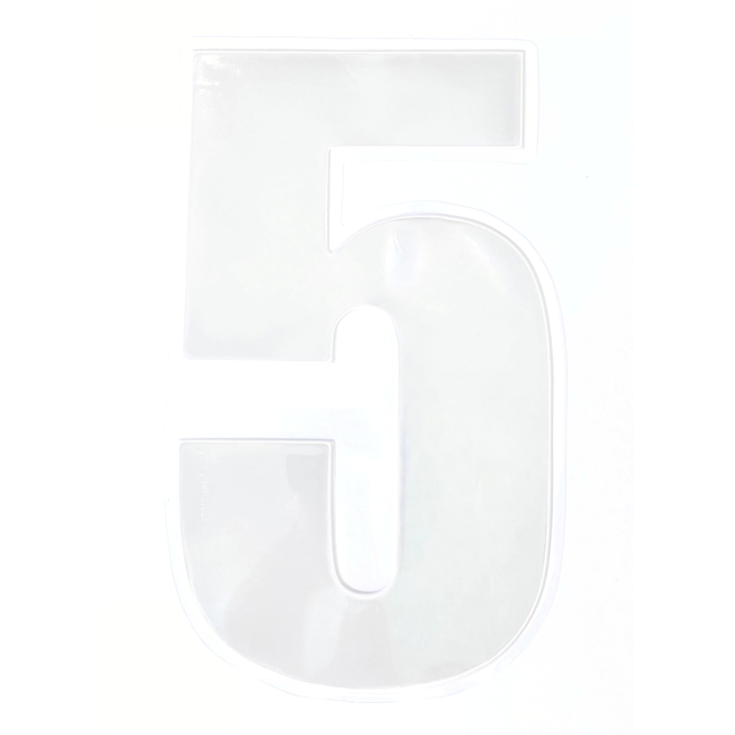 High Visibility Reflective Wheelie Bin Number White 5 Image 2
