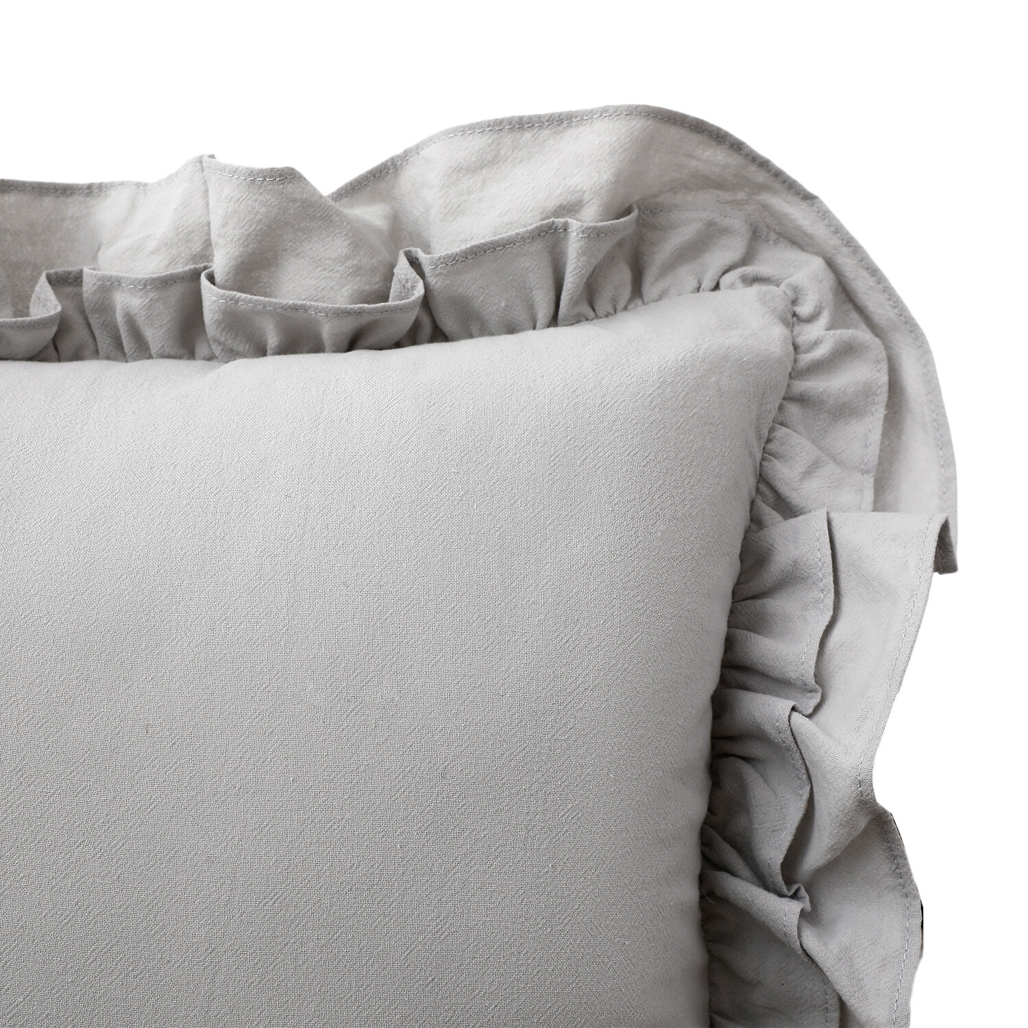 Amelie Ruffle Cushion - Grey Image 3