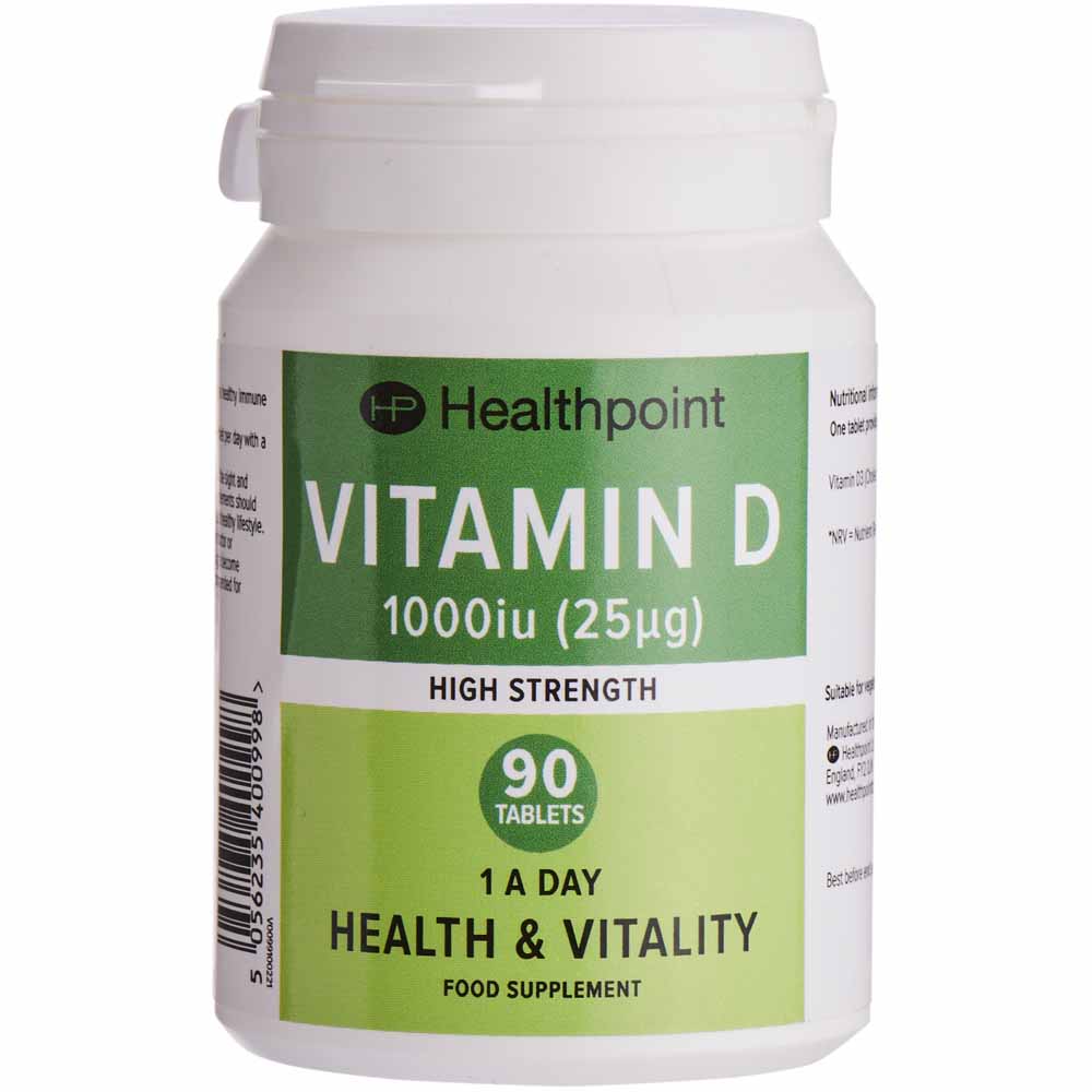 Healthpoint Vitamin D 25mcg 90pk  - wilko