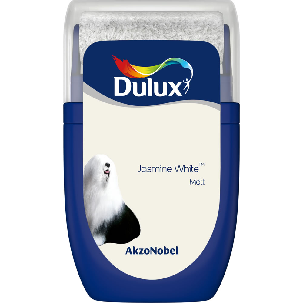 Dulux Jasmine White Matt Emulsion Paint Tester Pot 30ml Image 1
