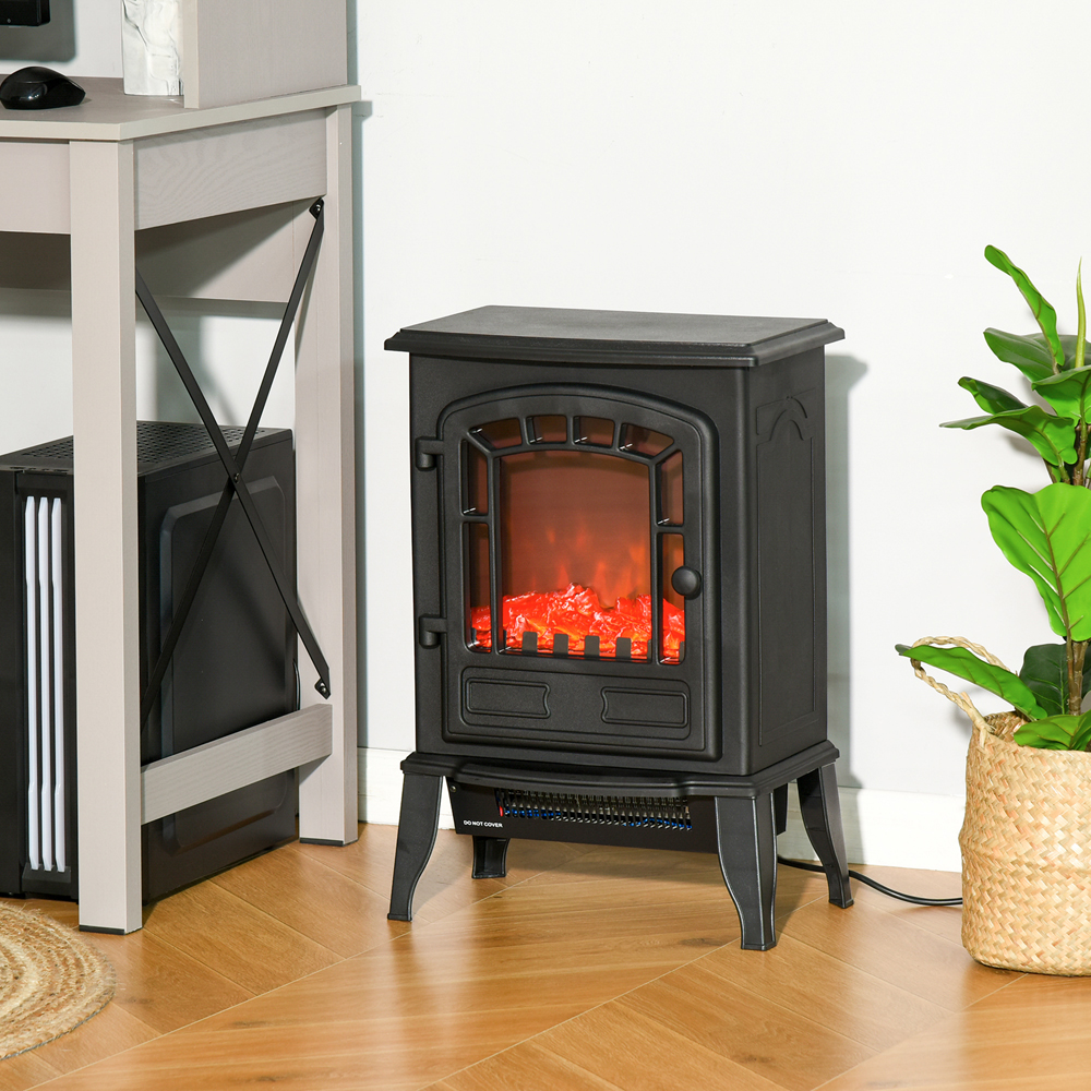 HOMCOM Ava Flame Effect Electric Fireplace Heater Image 2
