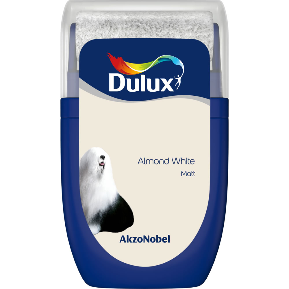 Dulux Almond White Matt Emulsion Paint Tester Pot 30ml Image 1