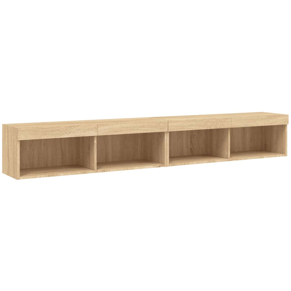 vidaXL Sonoma Oak Wall Mounted TV Cabinet Set of 2 Image 7