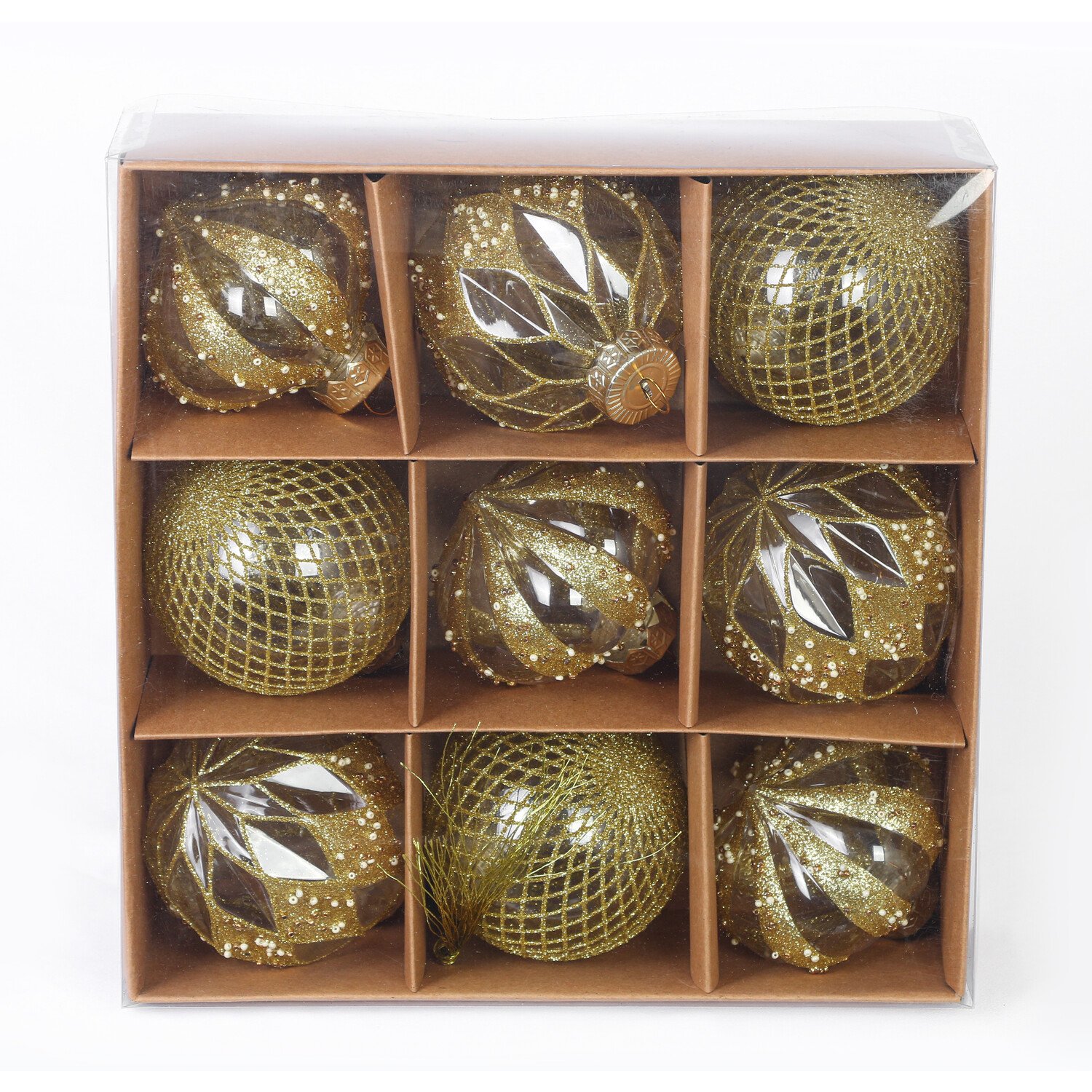 Pack of 12 Grace & Glory Baubles - Gold Image