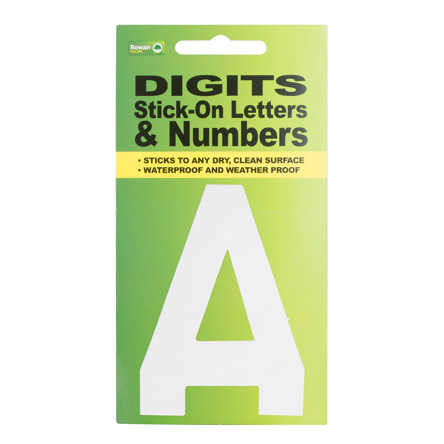 White Stick On Letter - A Image