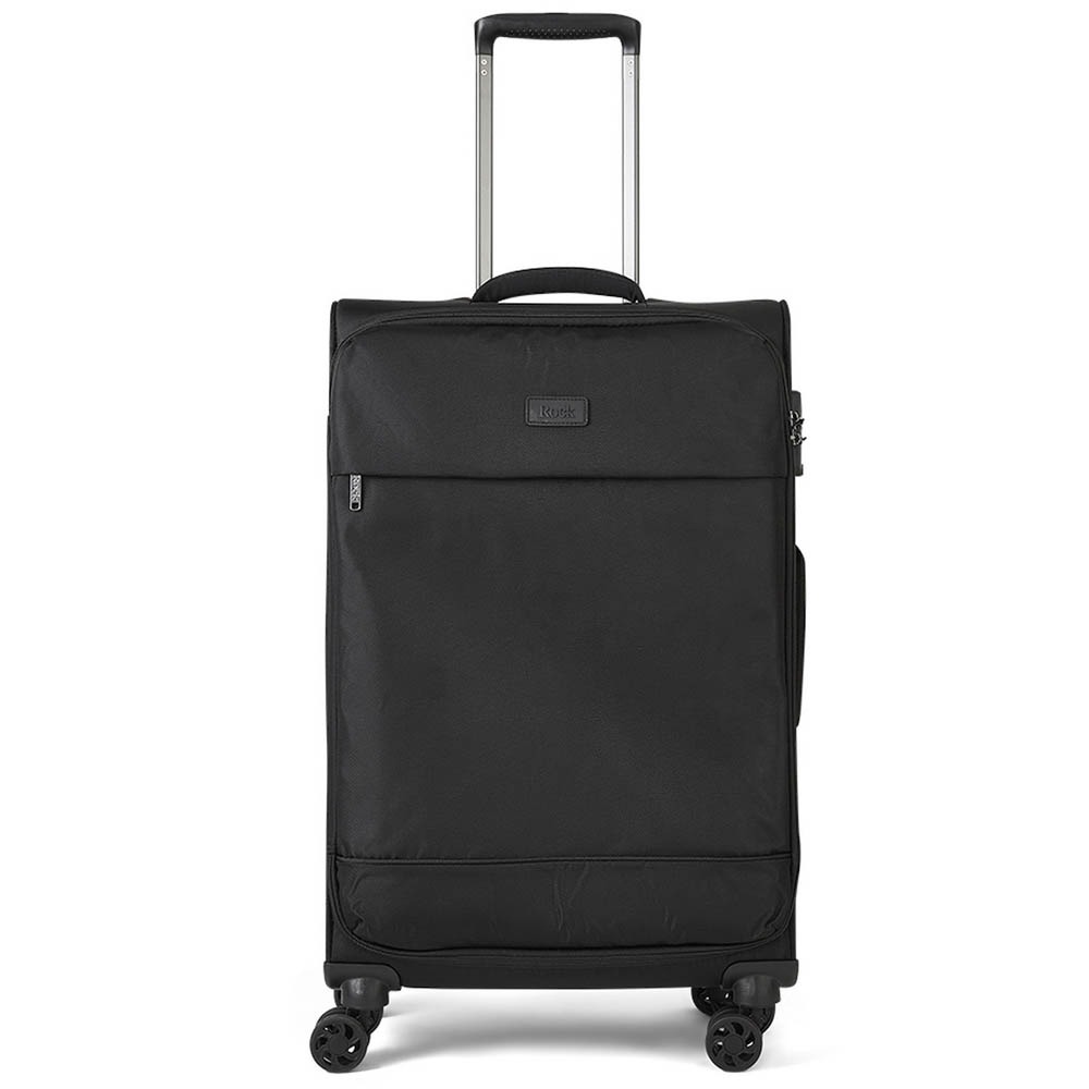 Rock Luggage Paris Medium Black Softshell Suitcase Image 2