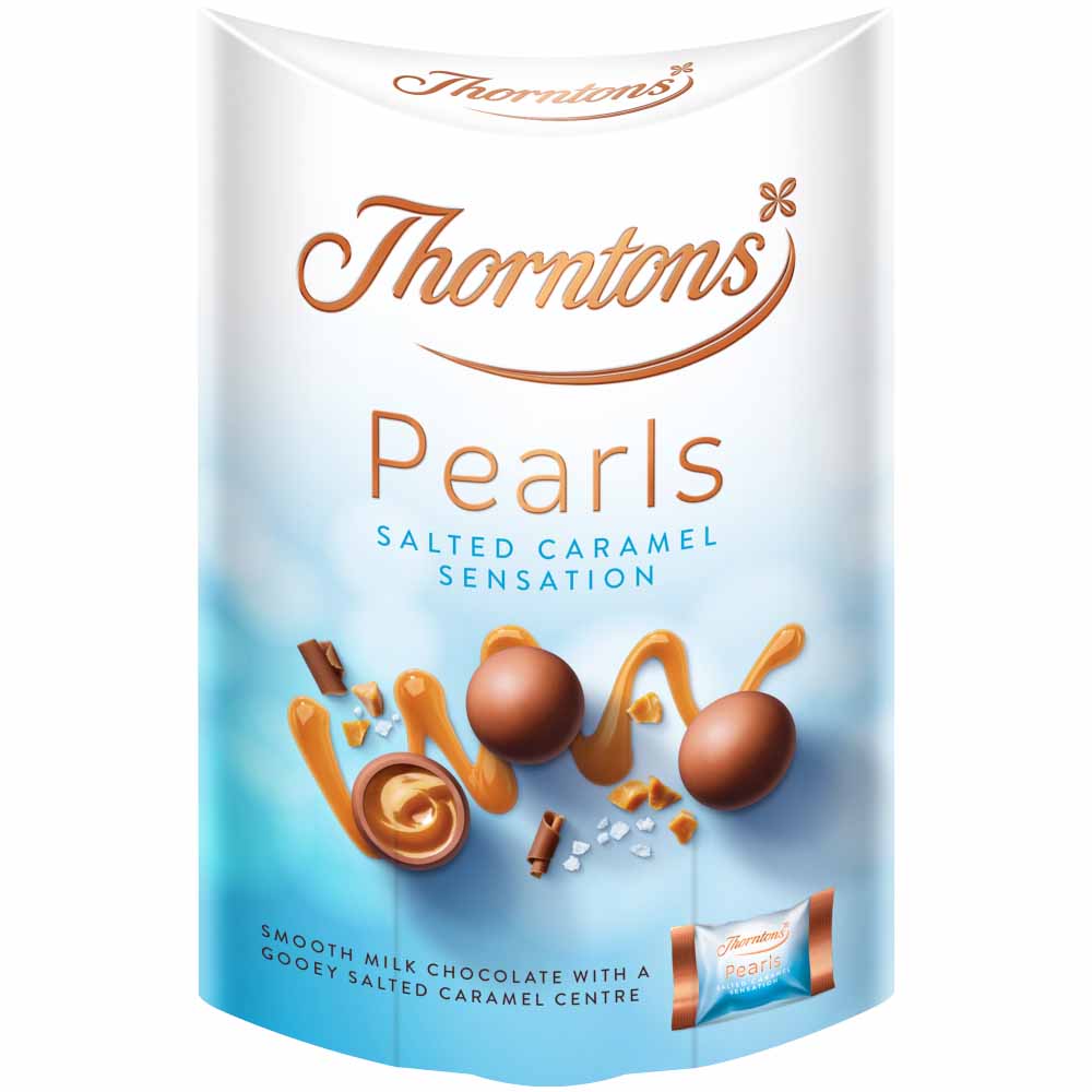 Thorntons Chocolate Pearls Salted Caramel 167g x 4 Image