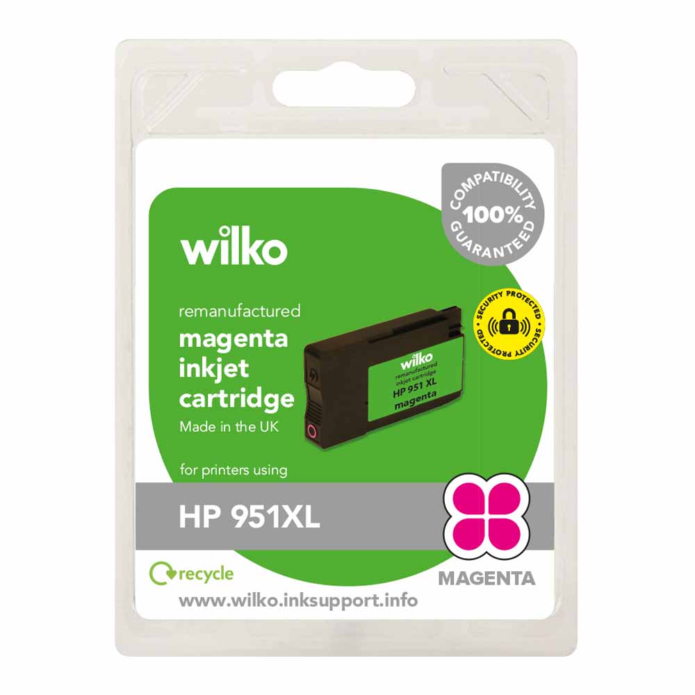 Wilko HP 951XL Magenta Remanufactured Inkjet Cartridge Image