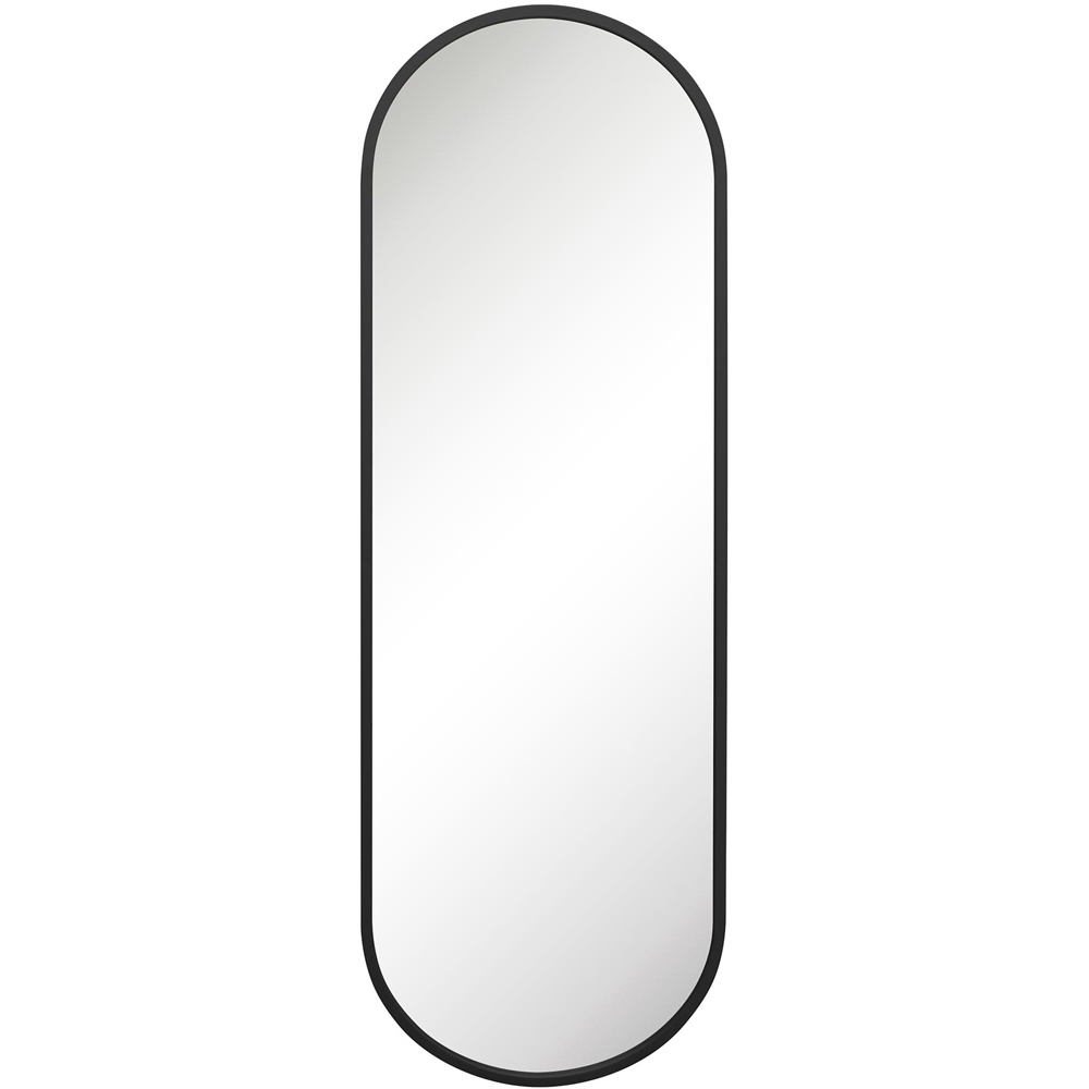 MirrorOutlet The Vultus Black Metal Double Arched Garden Wall Mirror 180 x 60cm Image 1