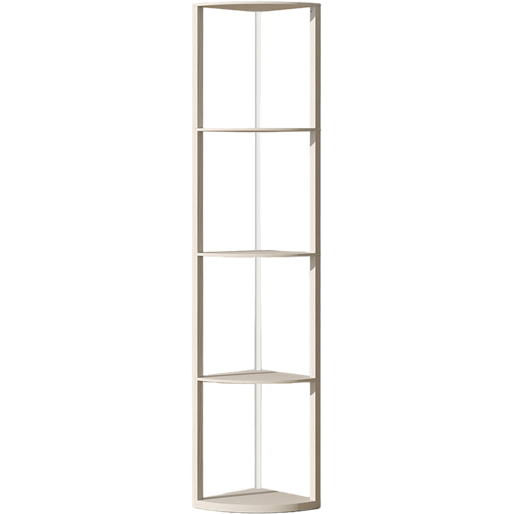 HOMCOM 5 Shelf Oak Dimmable RGB LED Floor Lamp Image 1