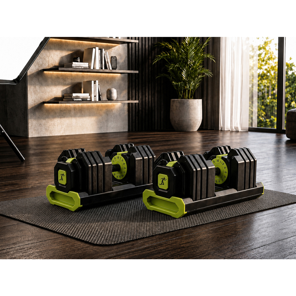Strongology FLEX36 Lime Adjustable Dumbbells 4kg-36kg Image 2