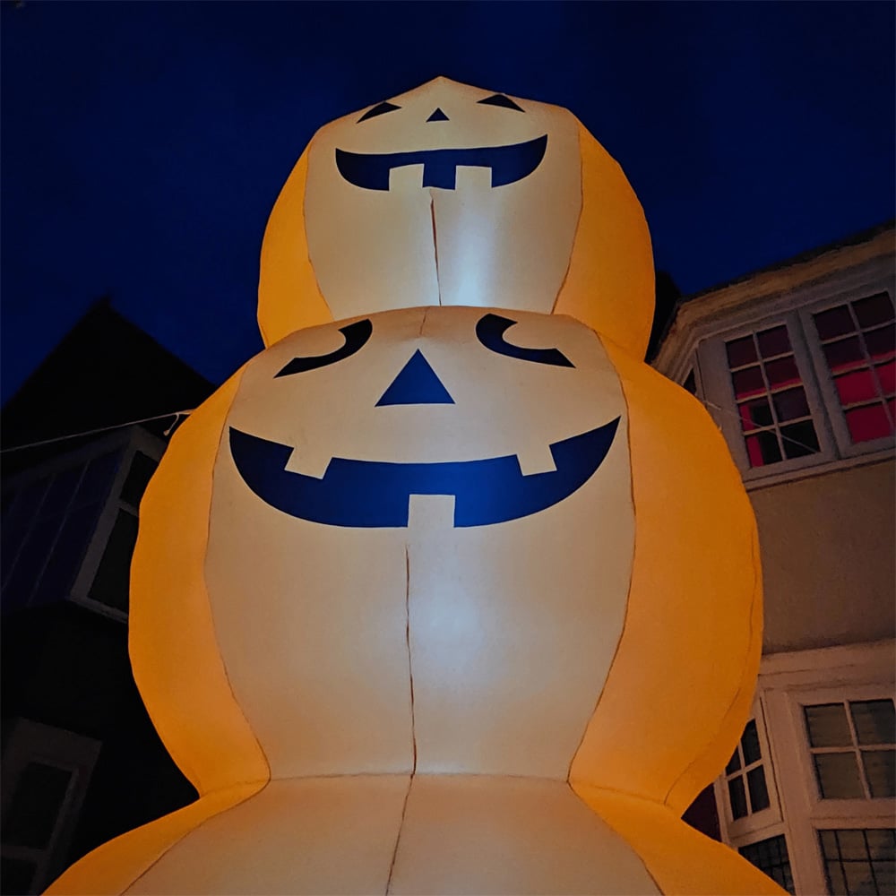 Samuel Alexander LED Inflatable Stacked Pumpkin Halloween Decoration 20ft Image 4