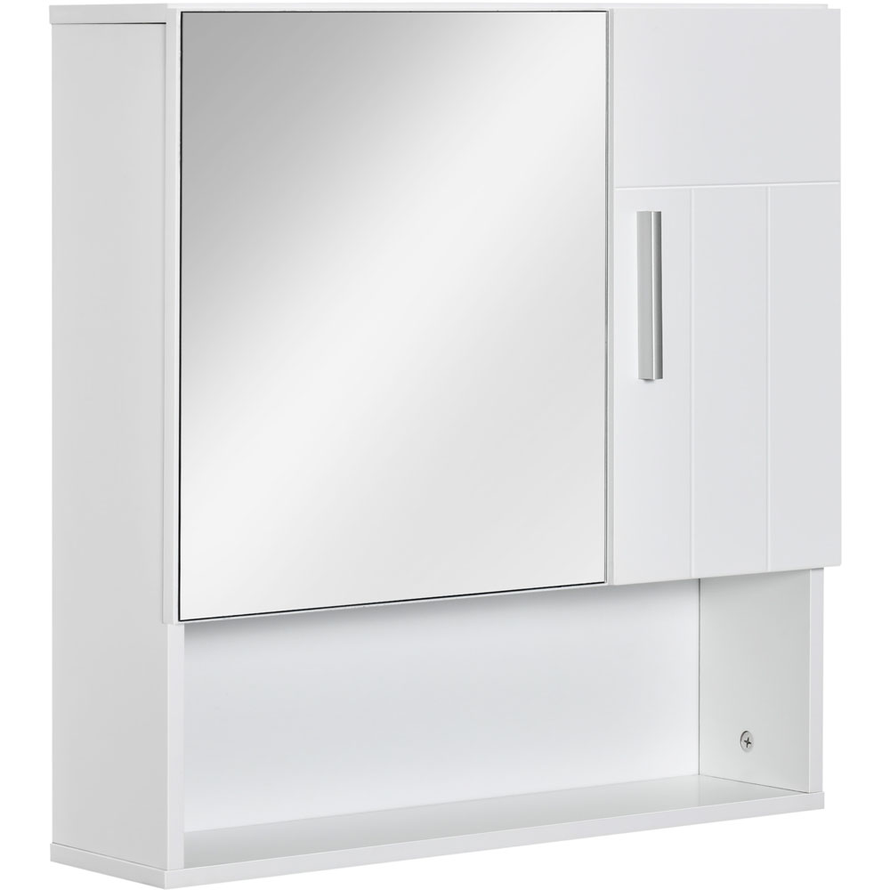 Kleankin White Organiser Mirror Bathroom Cabinet Image 2