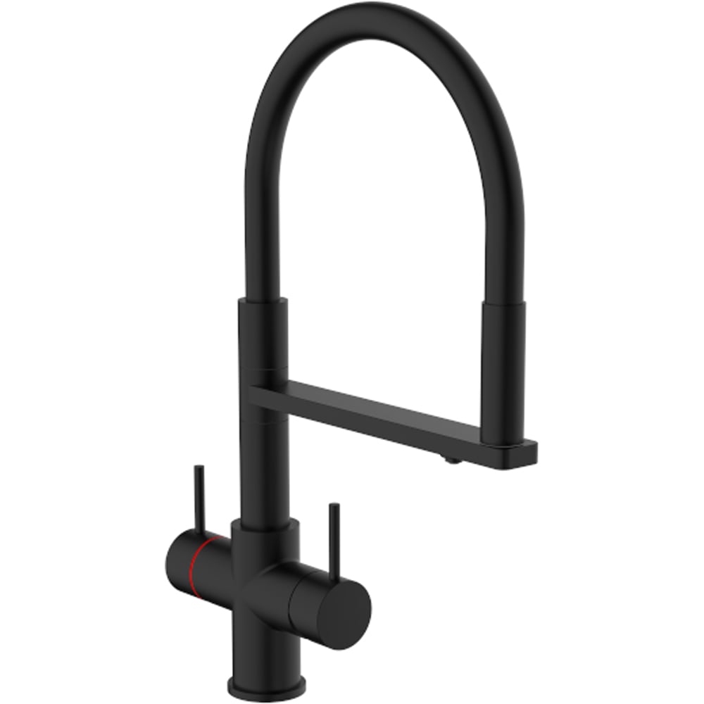 Reginox Aquqbezi MB Matt Black 4 in 1 Hot Water Tap Image 1