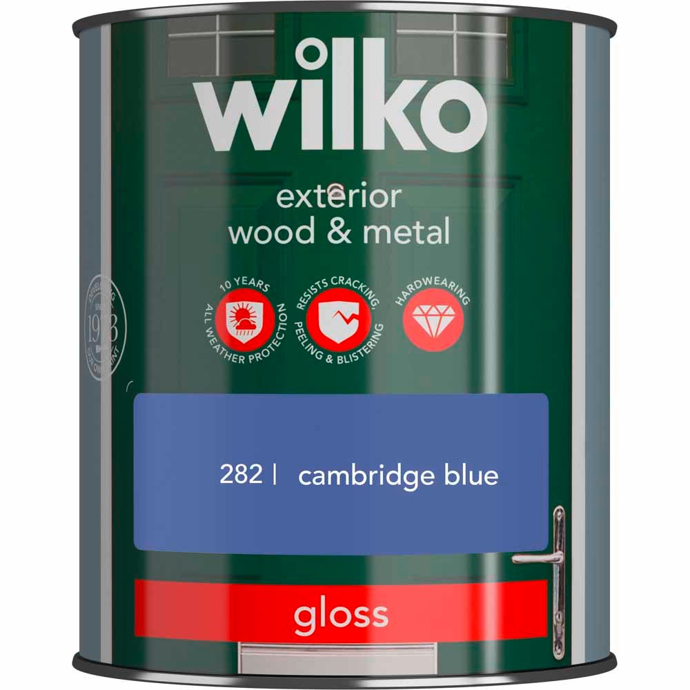 Wilko Wood and Metal Cambridge Blue Gloss Paint 750ml Image 2