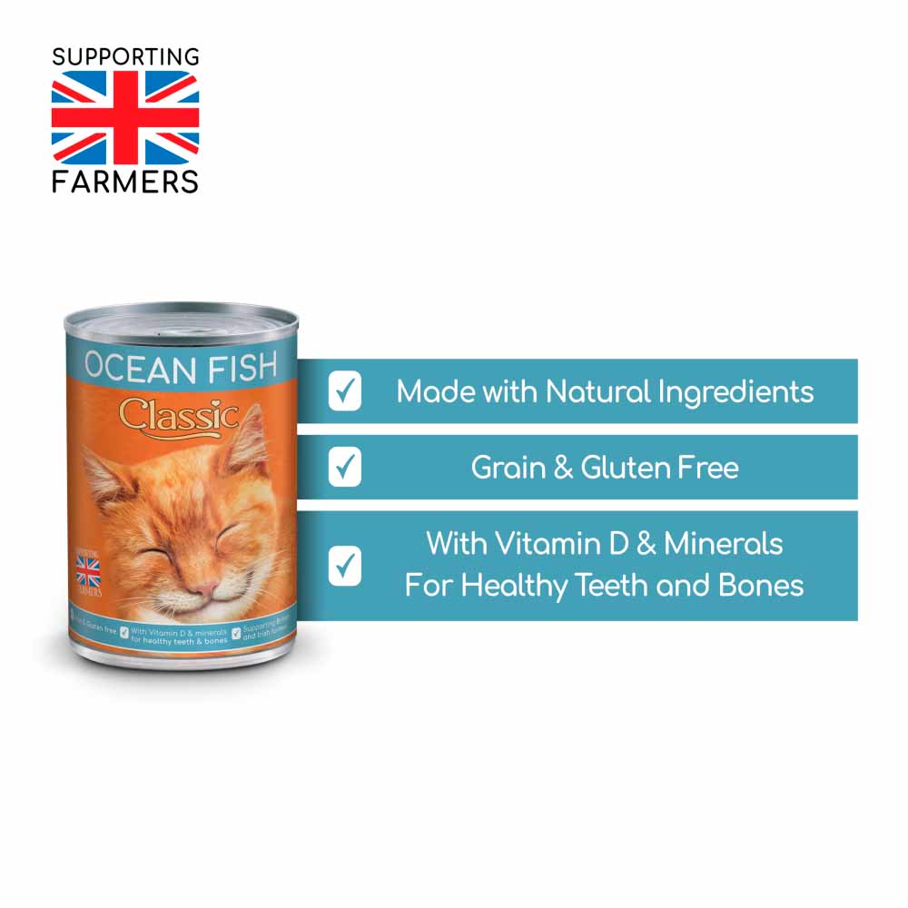 Butchers Classic Tinned Cat Food Haddock Trout Ocean Fish in Jelly 6 x