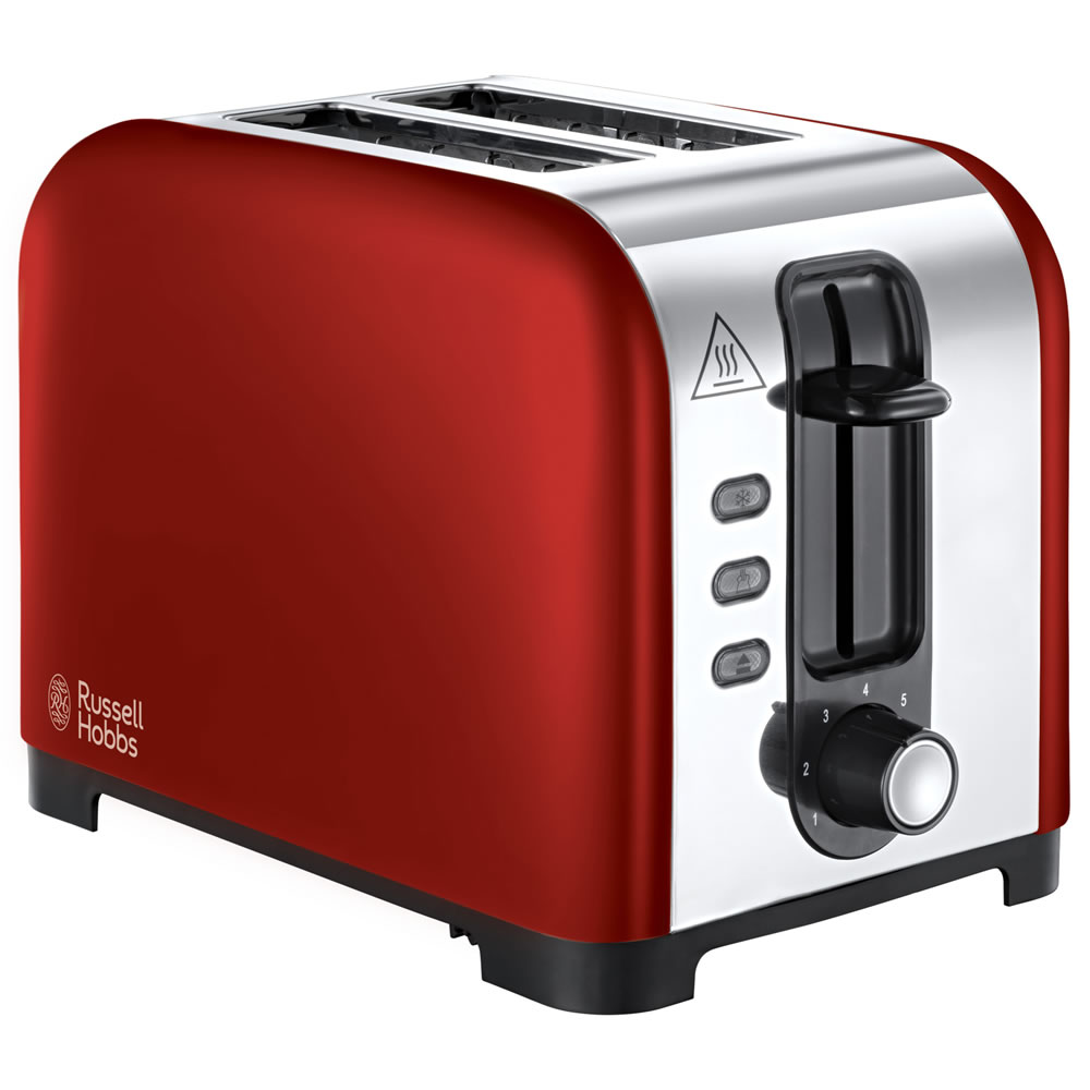 Russell Hobbs Red 2 Slice Toaster Image 1