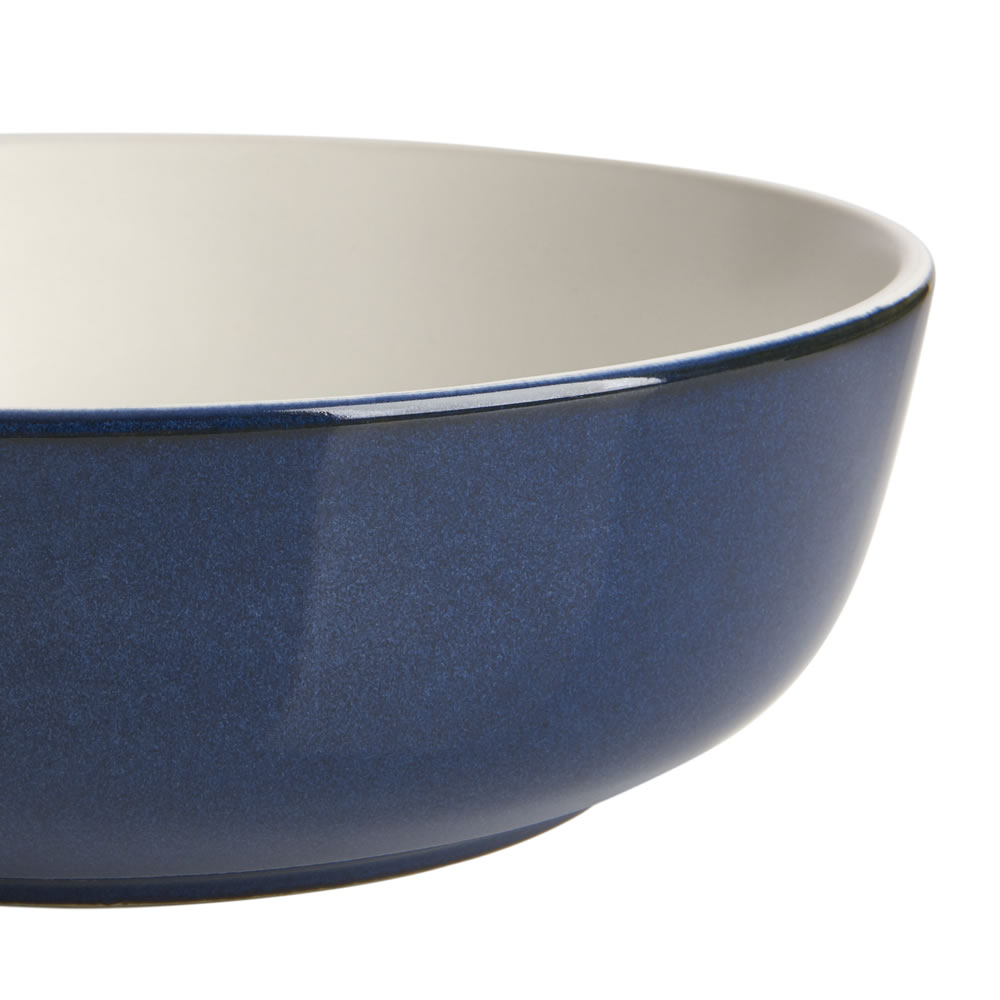 Wilko Dark Blue Reactive Glazed Bowl Wilko