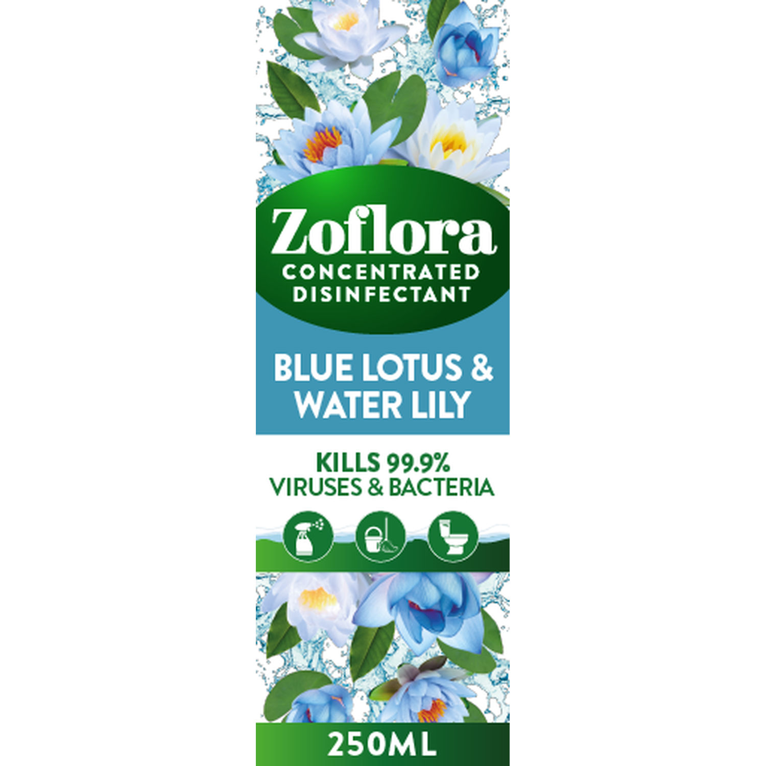 Zoflora Concentrated Disinfectant - Blue Lotus and Water Lily / 250ml Image