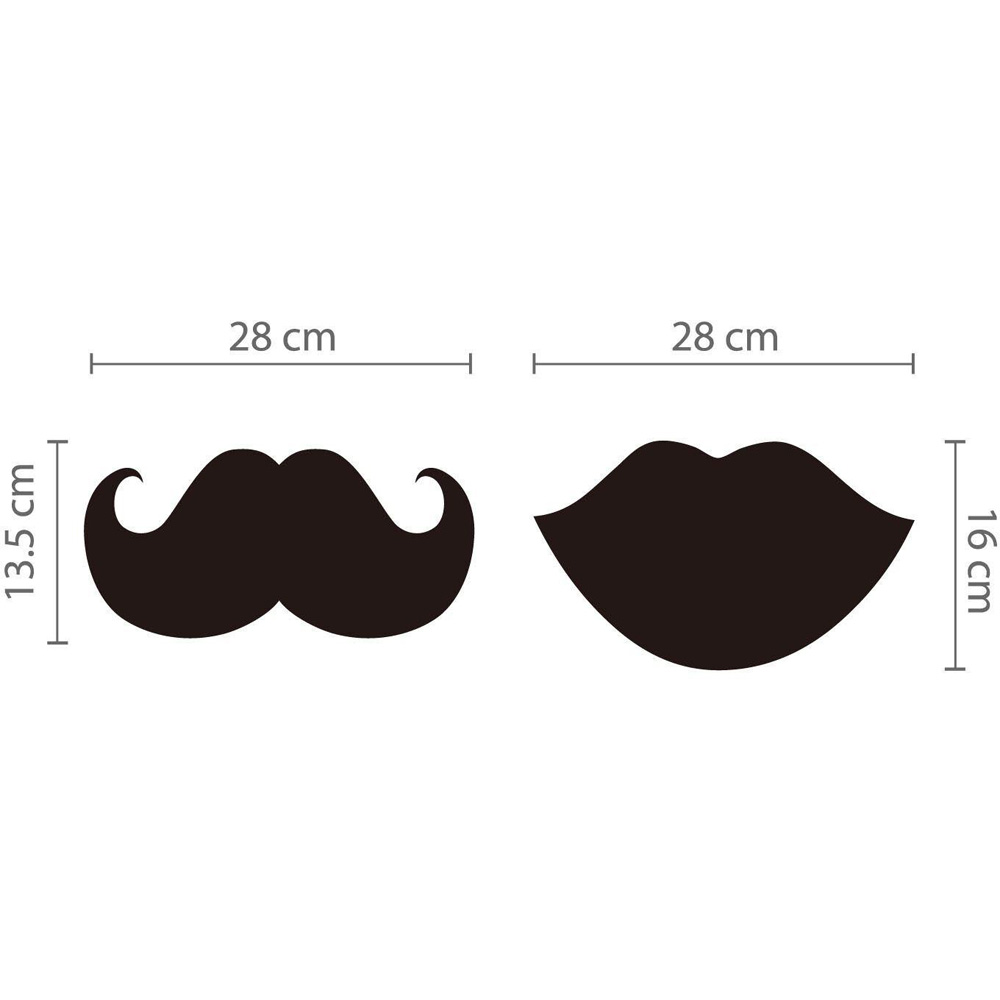 Walplus Mouth and Beard Blackboard Wall Sticker Image 3