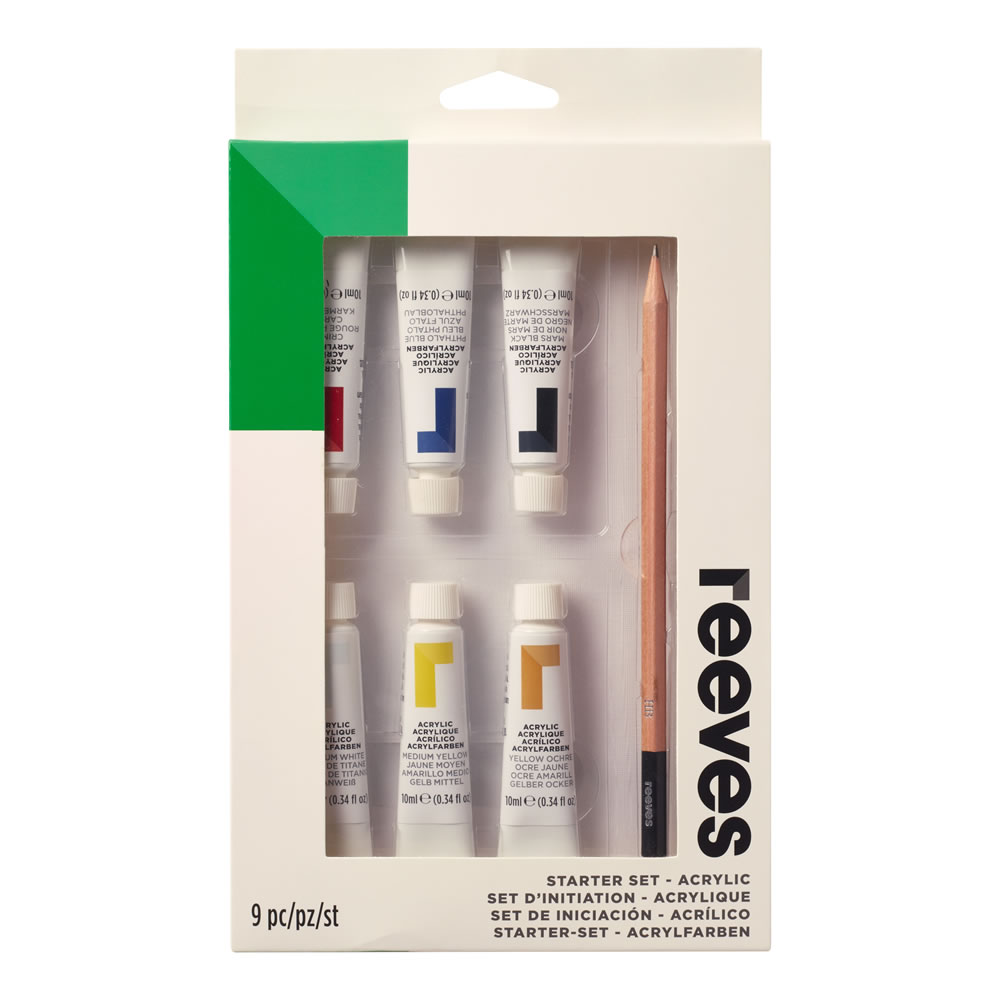 Reeves Acrylic Paint Starter Set 10pcs Image