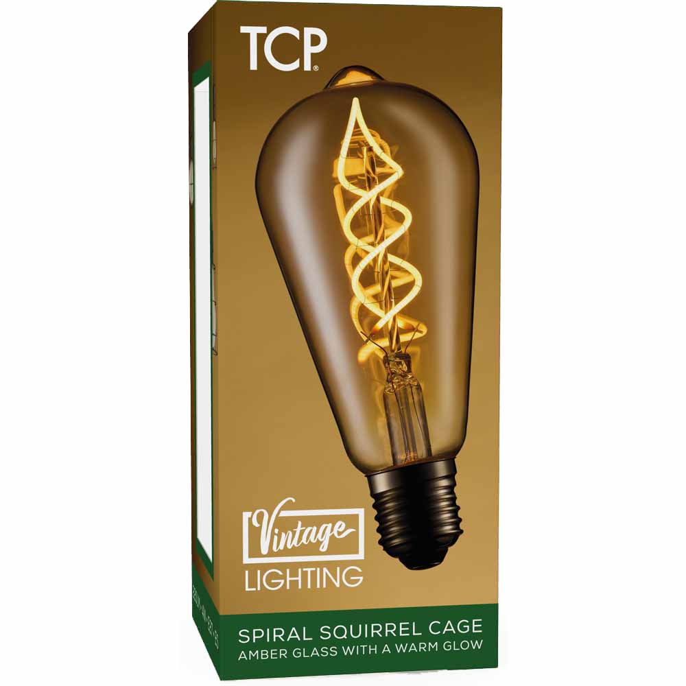 TCP 1 pack Screw E27/ES 220lm LED Decorative Filament Amber Light Bulb Non Dimmable Image 1
