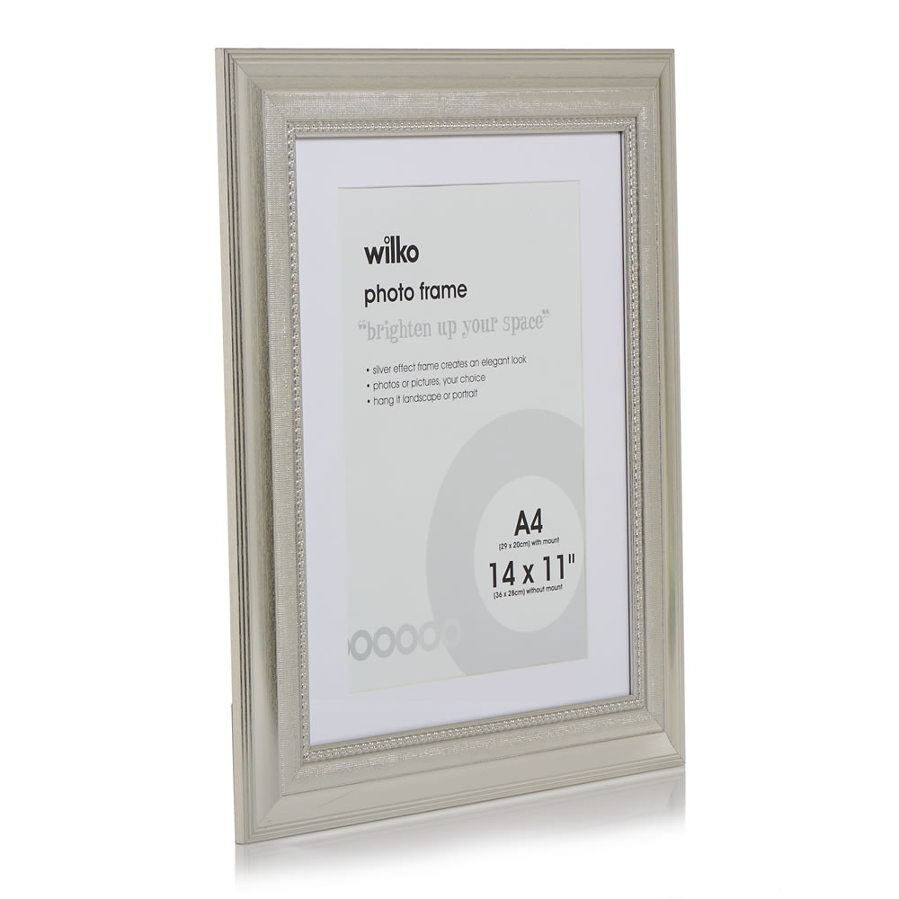 Wilko Dorchester SIlver Photo Frame 14 x 11 Inch Image 2