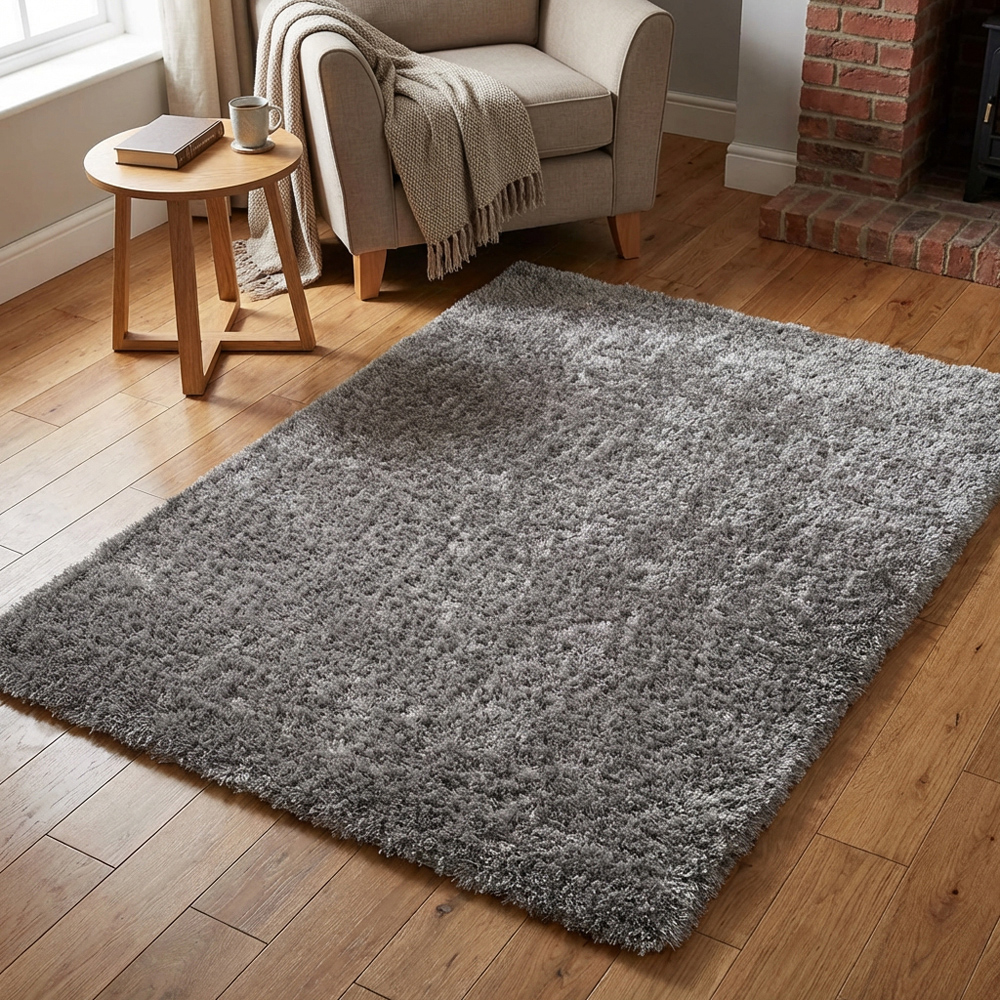 Soft Sumptuous Rug Silver 170cm Image 5