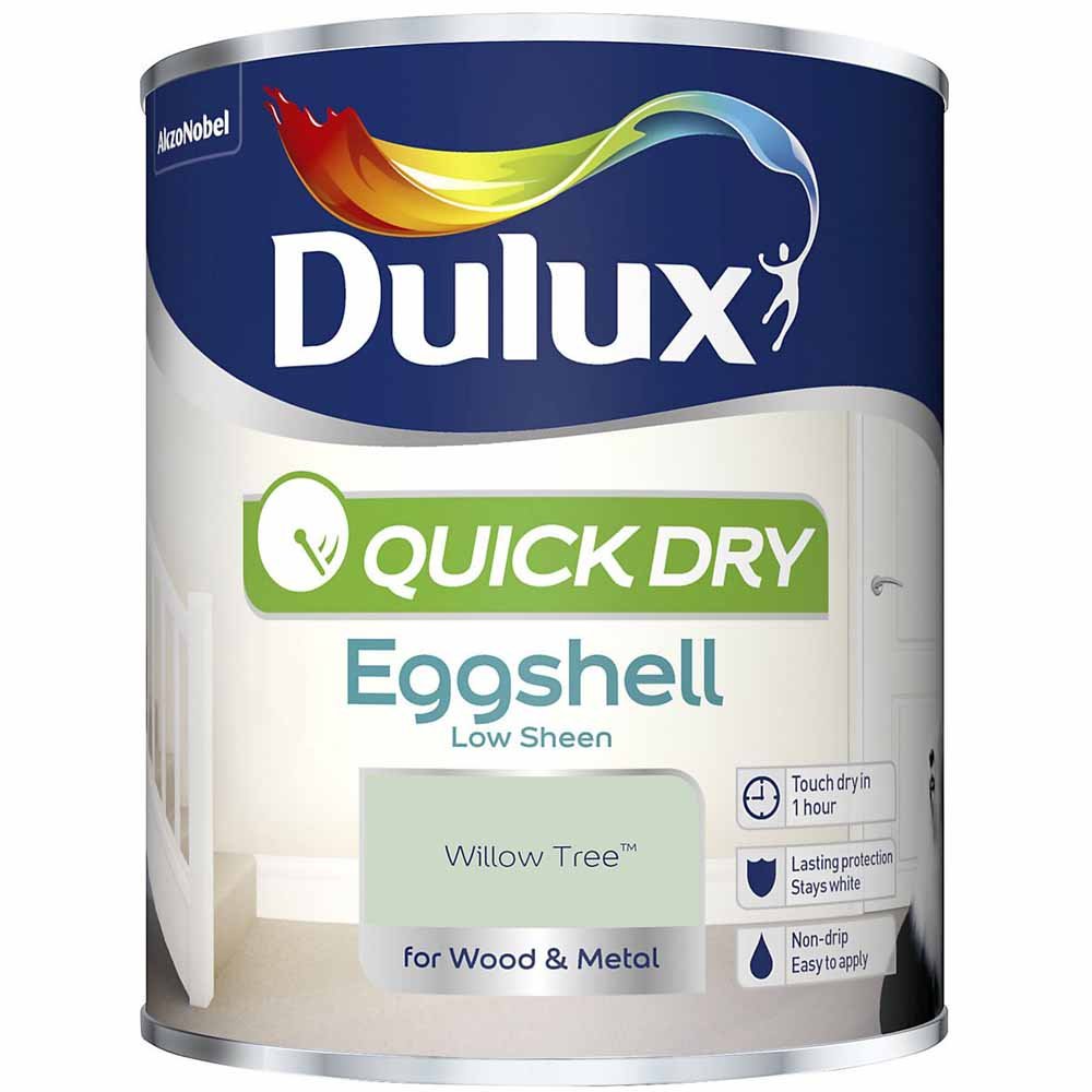 Dulux Willow Tree Quick Dry Eggshell Wood and Metal Paint 750ml Image 2