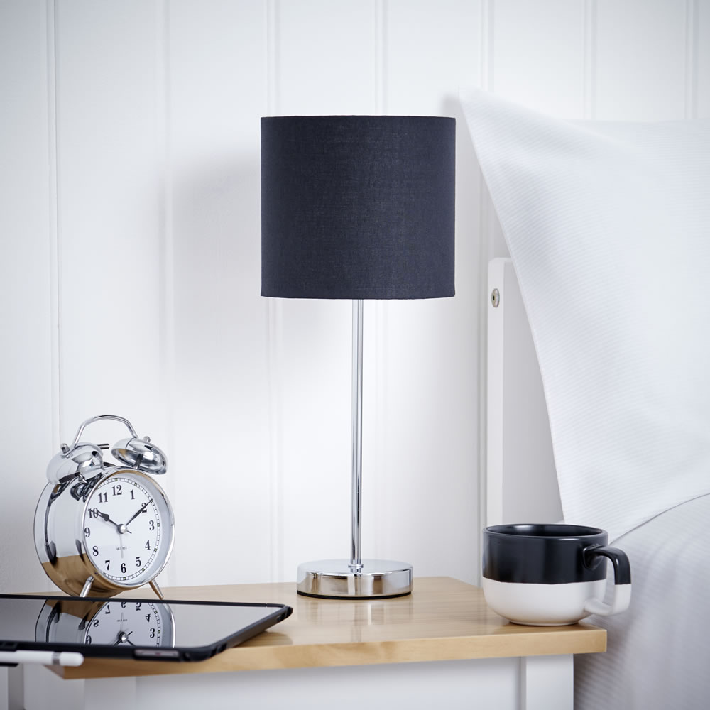 Wilko Milan Black Table Lamp Wilko