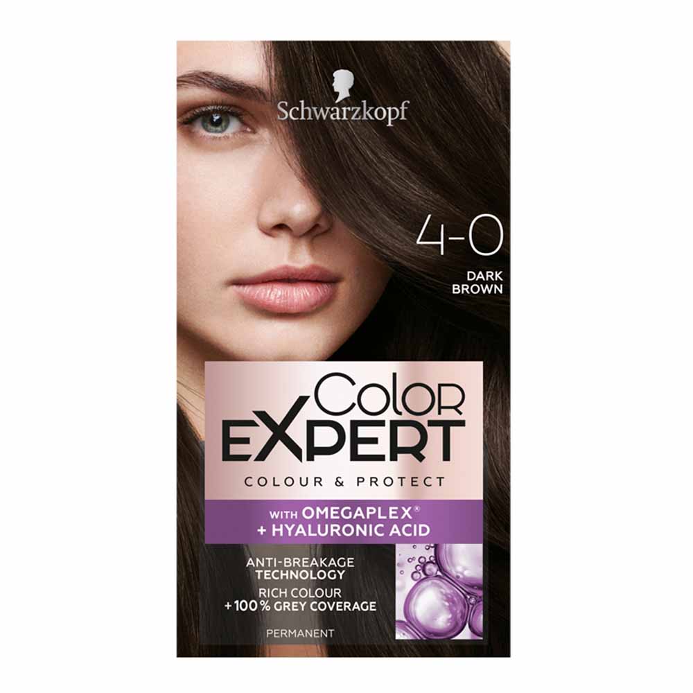 Schwarzkopf Color Expert Dark Brown 4.0 Permanent Hair Dye Image 1