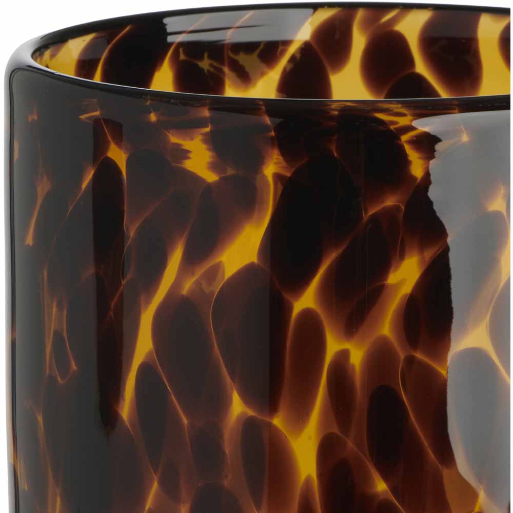 Wilko Leopard Print Glass Vase Wilko