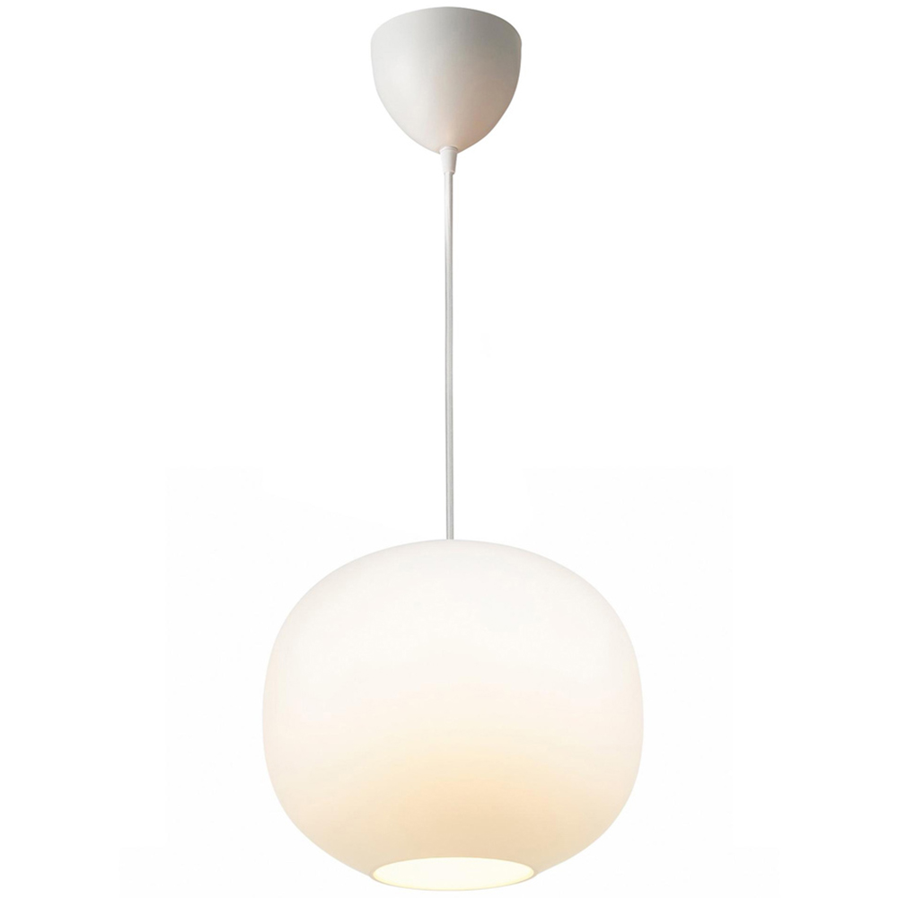 Nordlux Navone E27 Opal White and Brass Pendant Light Image 1