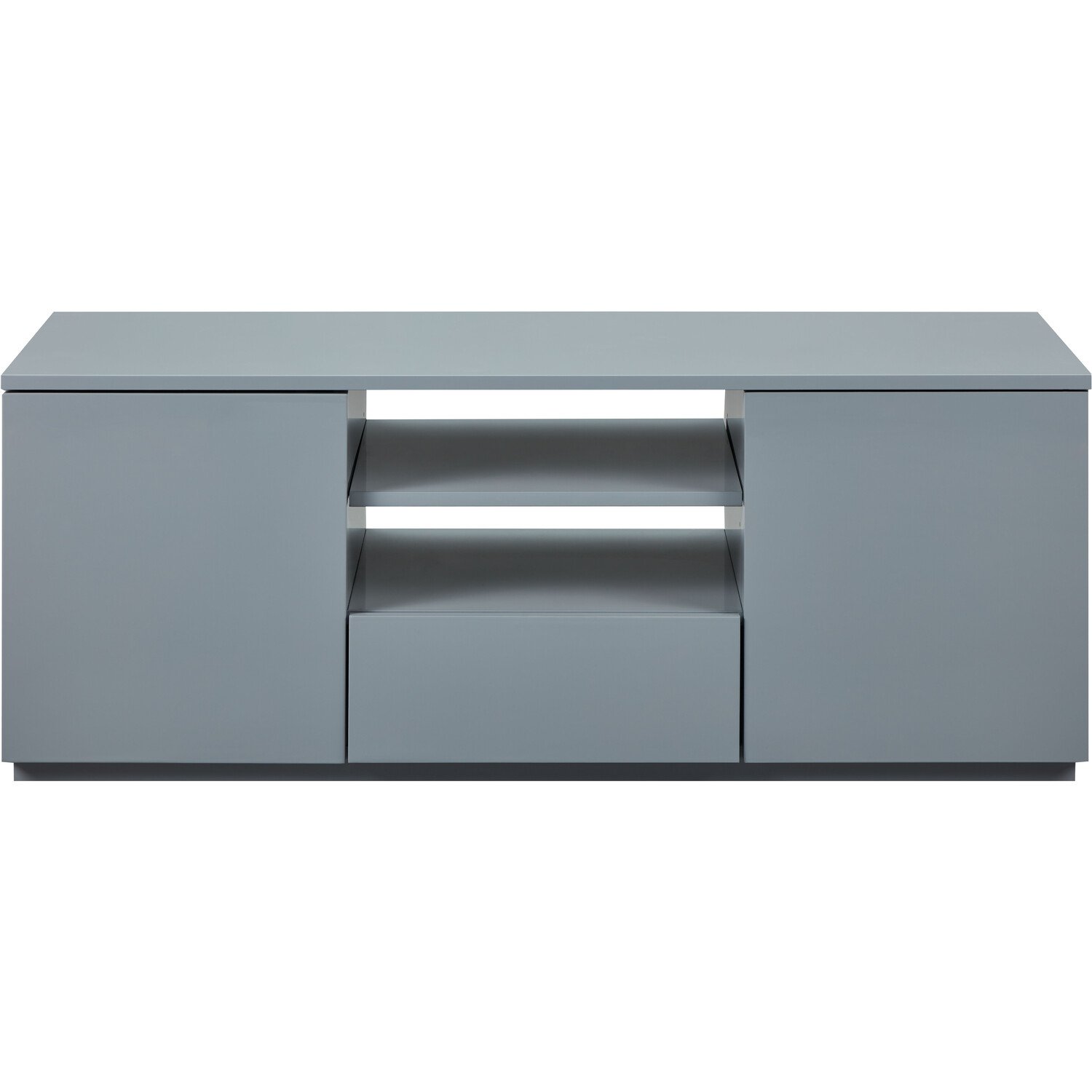 Valencia 2 Door Single Drawer Grey TV Unit Image 2