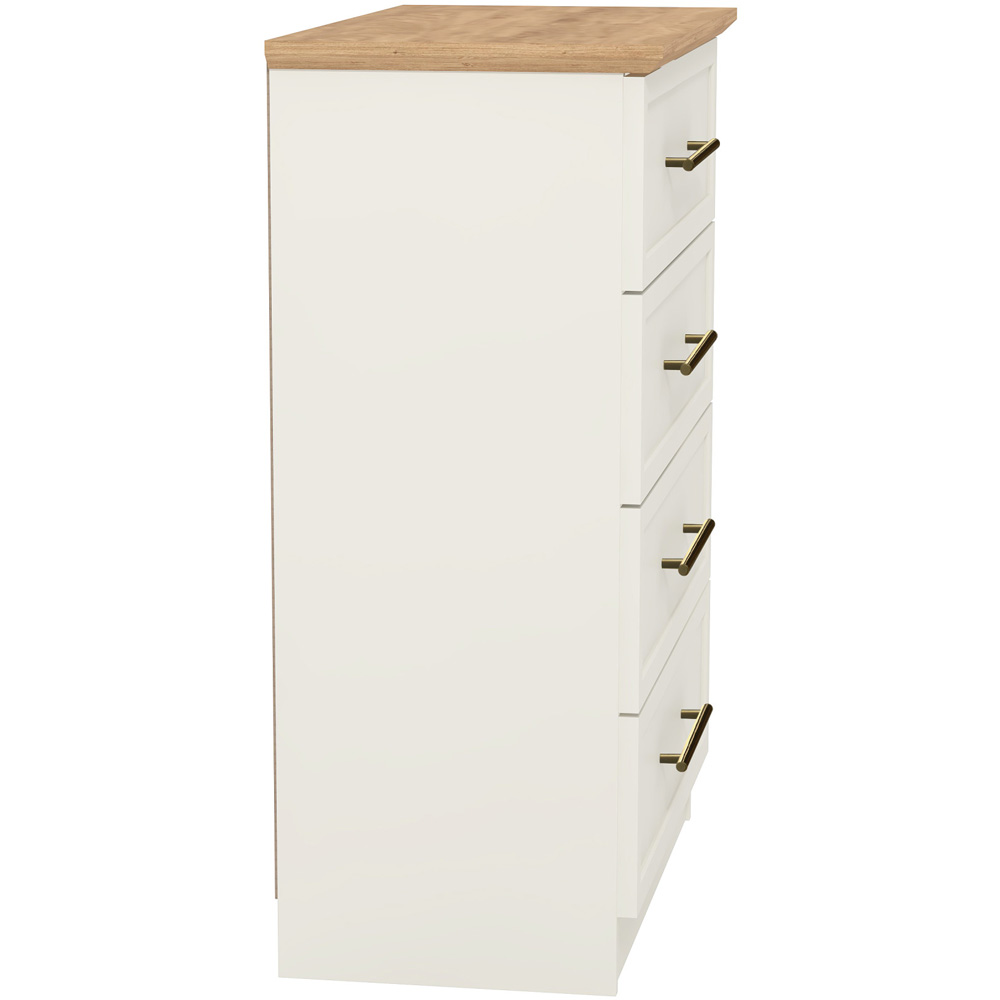 GFW Lyngford 4 Drawer Ivory Chest of Drawers Image 4