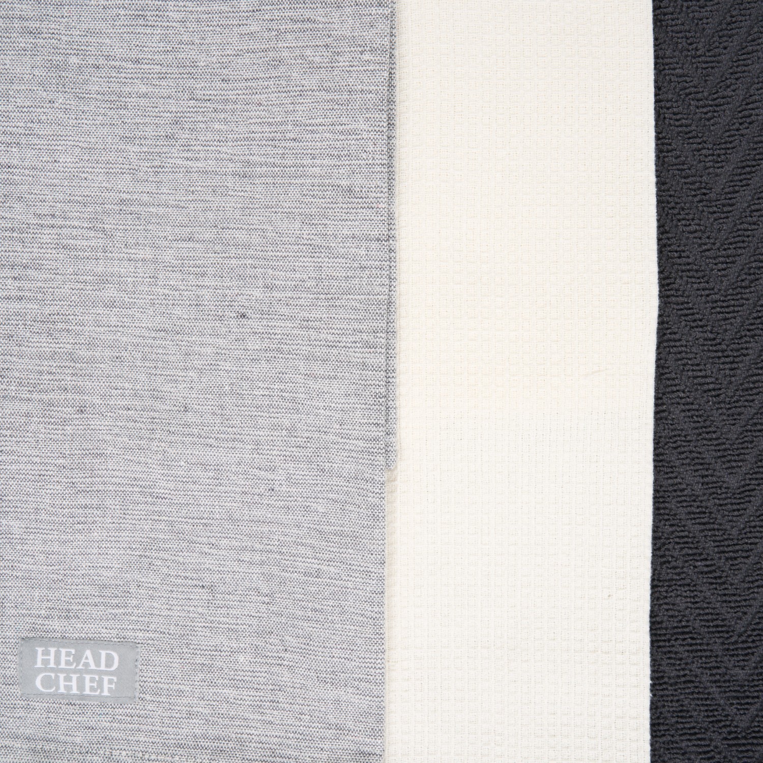Pack of 3 Head Chef Tea Towels Grey Image 4