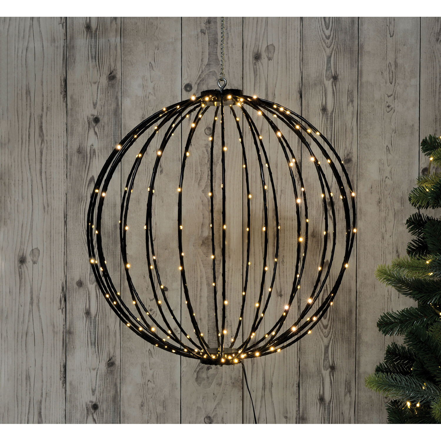 LED Christmas Light Ball - Black Image 1