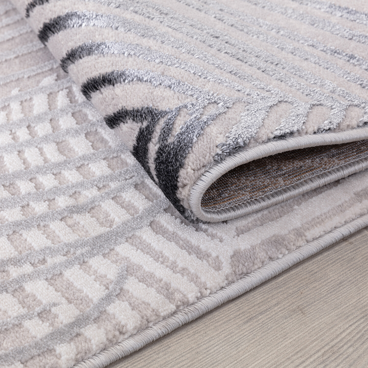 Leaf Sunset Rug - Grey / 120cm Image 3
