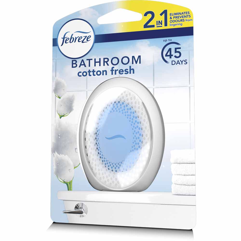 Febreze Bathroom Air Freshener Fresh Cotton 7.2g Image 5